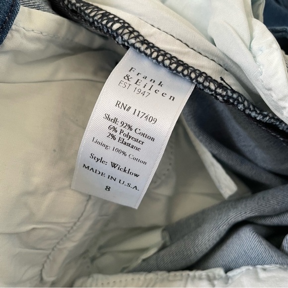 Frank & Eileen Wicklow Italian Performance Denim Size 8 - Picture 11 of 12